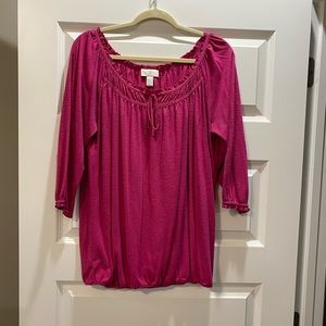 Women’s “Loft” Pink Blouse - size Large